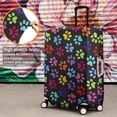 thumbnail image 4 of Colorful Animal Footprints Luggage Cover Fashion Suitcase Cover Baggage Covers Fit 25-28 Inch Luggage (Go Travel), 4 of 5