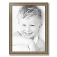 thumbnail image 2 of ArtToFrames 16" x 22" Aged White Gold Picture Frame, 16x22 inch Silver Wood Poster Frame (WOM-2036), Pack, 2 of 7