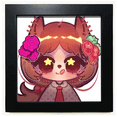 thumbnail image 1 of Squirrel Rose Wave Point Black Square Frame Picture Wall Tabletop, 1 of 3