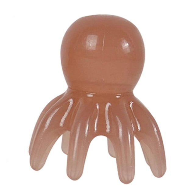 Peine masajeador para el cabello, peine para el cuero cabelludo, ligero, multiusos, suave pero eficaz. Marrón claro