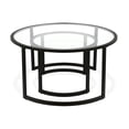 thumbnail image 4 of Henn&Hart Table Basse Ronde en Métal Noire Emboîtable de 18,5 Pouces Bronze Noir, 4 of 9
