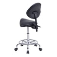thumbnail image 4 of Ergonomic Office Chairs, Saddle Stool Chair with Backrest Swivel Hydraulic Ergonomic Tilt Seat Chair with Wheels Footrest for Medical Hospital Clinic Dental-Black, Black Office Chairs, 4 of 15
