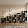 thumbnail image 6 of 2-Tier Bookcase with Adjustable Shelves，27.56"W x 11.83"D x 28.11"H Floor Standing Open Bookshelf with Wood Legs for Home Office, Living Room, and Bedroom Storage,Black, 6 of 10