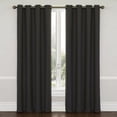 thumbnail image 4 of Eclipse Wyndham Basketweave Solid 100% Blackout Grommet 52 x 84 Curtain Panel in Charcoal, 4 of 4