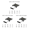 thumbnail image 4 of Wisewang Type-C to USB Adapters OTG Converter Handheld Universal Compatible Cell Phone Accessories for Data Transmission No.1 3Set, 4 of 6