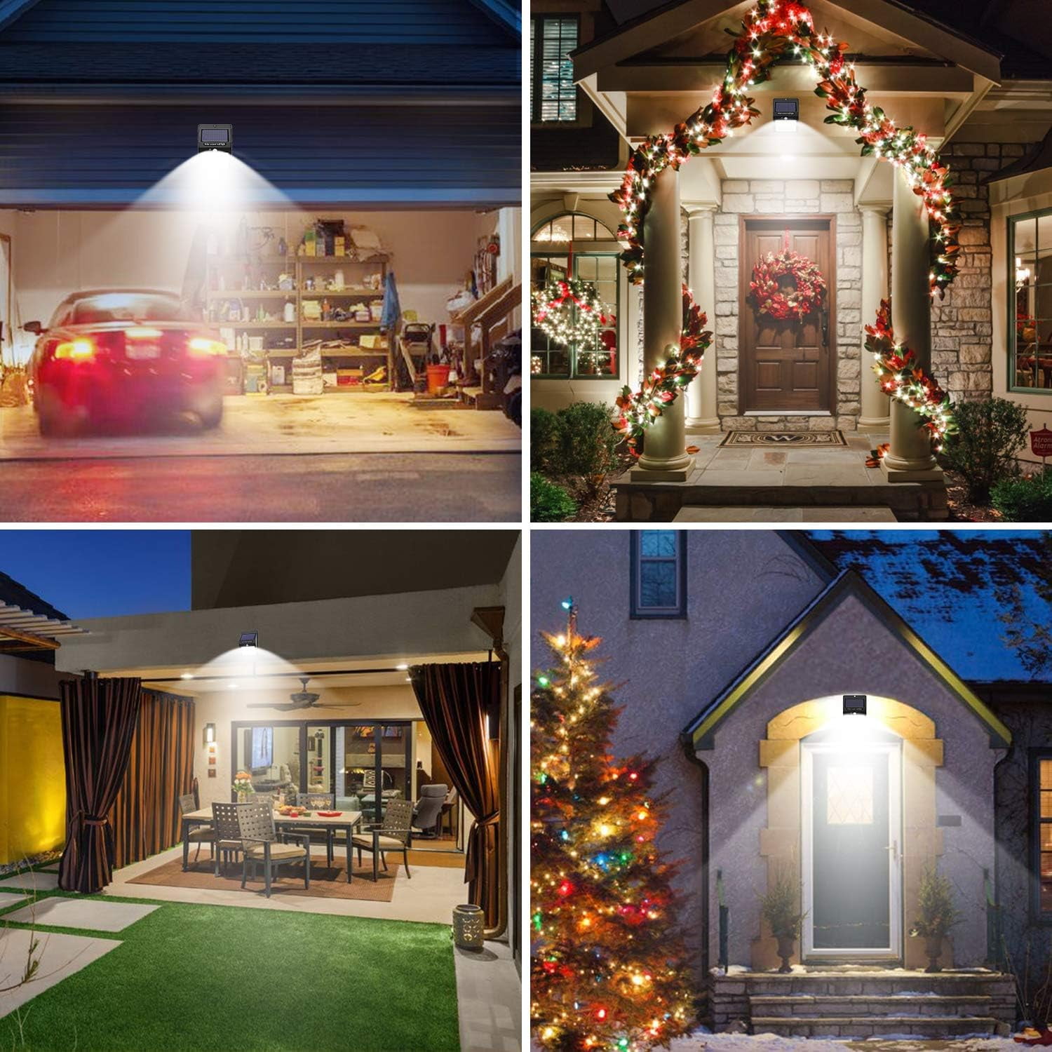 Solar Lights Outdoor Waterproof, LED Wireless Motion Sensor Outdoor Lights for Yard Garden Fence Deck Garage, 8Pack