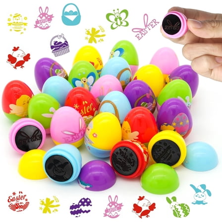 24 Pcs Easter Egg Fillers Stuffers for Kids, Easter Stamps Basket Stuffers, Easter Stamps Toys Bulk for Easter Eggs Hunt, Easter Party Favors for Goodie Bags,Classroom Prize Supplies, Children