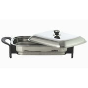 Precise Heat T304 Stainless Steel 16" Rectangular Electric Skillet