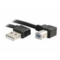 thumbnail image 2 of C2G 1m USB Cable - Right Angle - M/M - USB cable - USB (M) to USB Type B (M) - USB 2.0 - 3.3 ft - 90�� connector, right-angled connector - black, 2 of 4