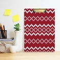 thumbnail image 6 of FMSHPON Red Christmas Fair Isle Textur Clipboard Hardboard Wood Nursing Clip Board and Pull for Standard A4 Letter 13x9 inches, 6 of 8