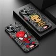 thumbnail image 2 of Cartoon Groot Spiderman Case for iPhone SE 12 Mini 13 Pro Max 14 Plus XS X 7 6S Plus 15 11 XR 8 Shockproof Armor Cover F01 for iPhone 11ProMax, 2 of 6