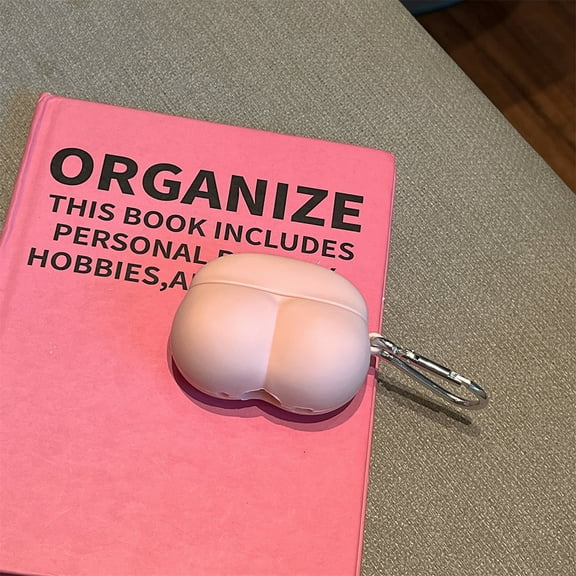 Funny Butt Hip for Airpods Pro 2nd 1/2 Generation Case,Soft Silicone Earphone Cover Airpods 3rd Generation Case/Airpods 4 Case (For Airpods Pro 2,Pink)