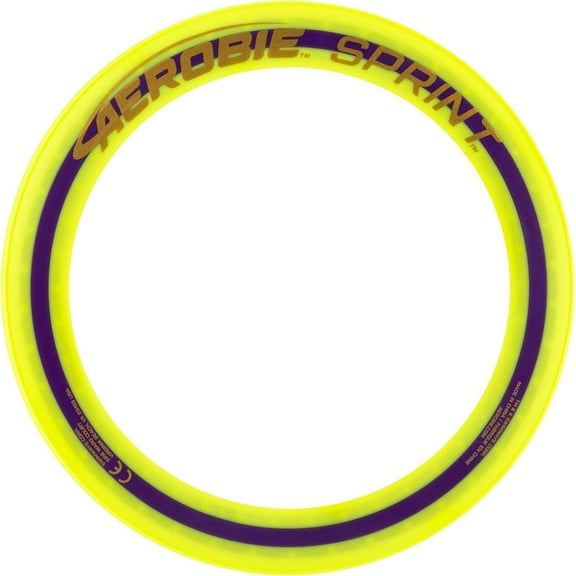 Aerobie Sprint Ring Outdoor Flying Disc, 10 Inches, Yellow