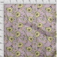 thumbnail image 4 of oneOone Cotton Silk Purple Fabric Floral Craft Projects Decor Fabric Printed By The Yard 42 Inch Wide, 4 of 4