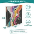 thumbnail image 3 of FORMRS 3 Ring Binder with Pockets 1.5" D-Rings Clip Board 200 Sheets Capacity, Colorful Black, 3 of 8