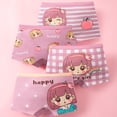 thumbnail image 6 of Huhudde 4 Pack Girls' Cotton Boxers Briefs Elastic Waist Cartoon Boy Shorts Underwear Offering Everyday Comfort and Flexibility, 6 of 16