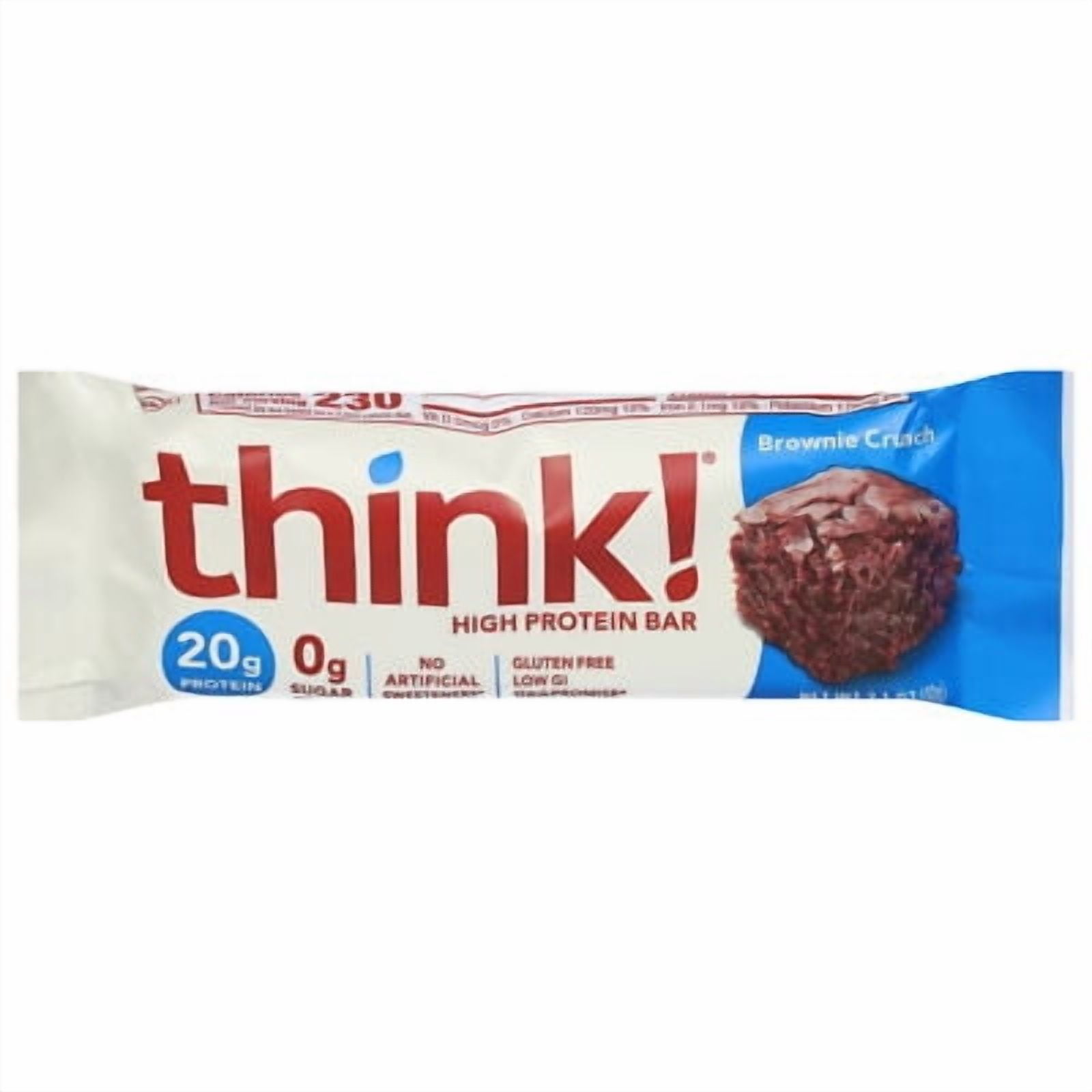 Think Products Thin Bar - Brownie Crunch - Case of 10-2.1 oz