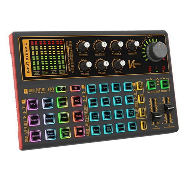 Mezclador SK300 para equipos de sonido en vivo, versión en inglés, para teléfono móvil, computadora, tarjeta de sonido externa multifunción USB