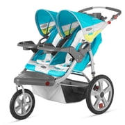 InStep Grand Safari Swivel Wheel Double Jogging Stroller - Teal