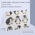 thumbnail image 4 of Dailycode Light Switch Plate Covers 2 Gang Wall Plate Plastics Outlet Covers for Kitchen Home Office Decor Cartoon Happy Penguins, 4 of 8