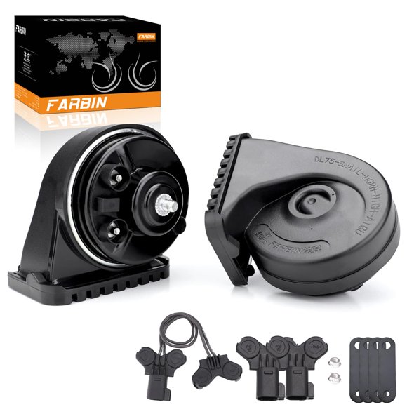 Bocina de coche FARBIN Loud eléctrica de doble tono con forma de caracol, 12 V