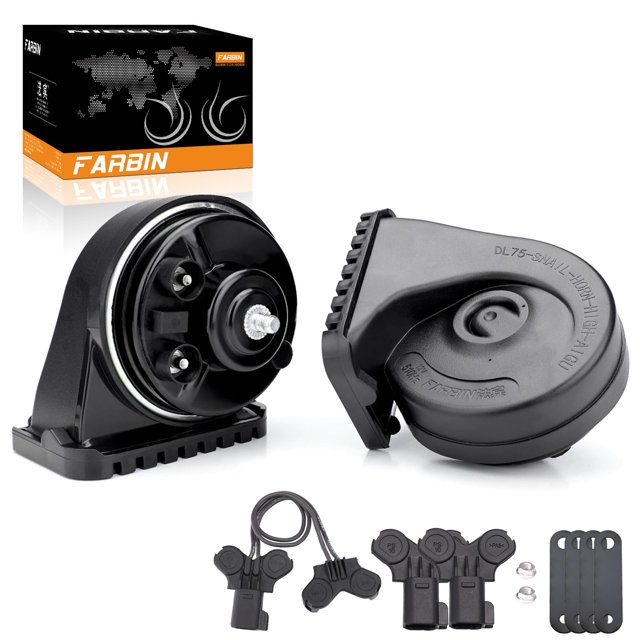 Bocina de coche FARBIN Loud eléctrica de doble tono con forma de caracol, 12 V