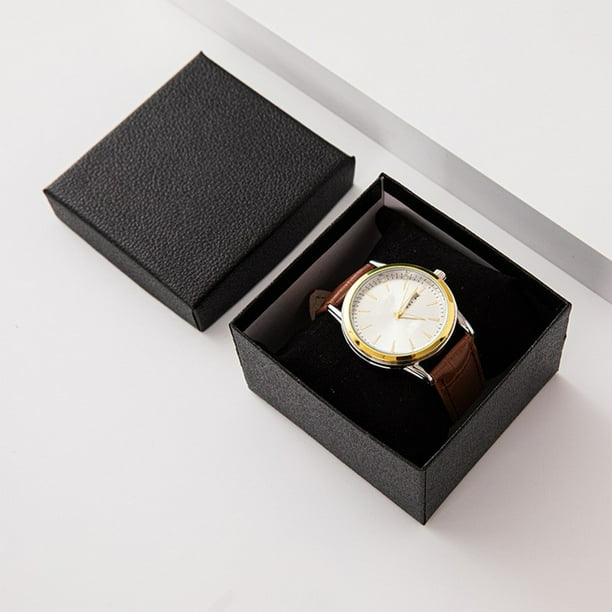 Paper Watch Box Bracelet Gift Storage Display Packaging Box,Watch Packaging Box,Wooden Base,2-Tier Design, foldable, portable,High Quality,Watch Display Box for Office,for Bedroom,Wsvlmg