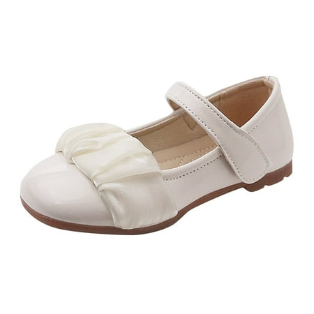 

Little Boots Fashion Spring And Summer Children Casual Shoes Girls Flat Sole Solid Color Lightweight Comfortable Dress Shoes
