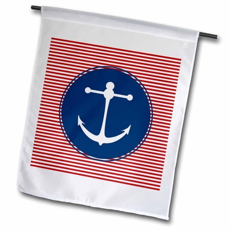 Anchor Yacht Club - Beach Art - Sailing and Water Sports Designs 18 x 27 inch Garden Flag fl-55600-2