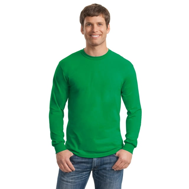 Gildan T-Shirt à Manches Courtes pour Homme en Coton Épais 100 % Coton à Manches Longues - 5400