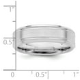 thumbnail image 4 of White Sterling Silver Ring Band Wedding 6mm Brushed Fancy Size 8, 4 of 4