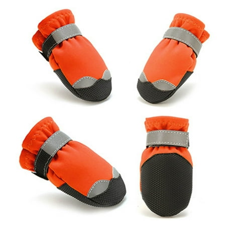 comerut 4Pcs Pet Shoes Soft Texture Keep Warmth Skin Friendly Pet Dogs Rain Boots for Outdoor