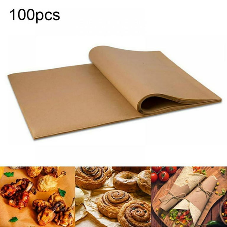 100-Piece Parchment Paper Baking Sheets 7.9x11.8 inch, Precut Non-Stick Parchment Sheets for Baking, Cooking, Grilling, Air Fryer and Steaming 