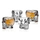 thumbnail image 1 of 3D Skull Shot Glasses Crystal Skeleton Cup Halloween Drinkware, 4 pcs, 1 of 5