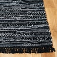 thumbnail image 3 of SAFAVIEH Rag Robynne Striped Cotton Area Rug, Black, 2'6" x 4', 3 of 11