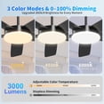 thumbnail image 3 of Kaqinu Ceiling Fans with Lights and Remote & App Control,45 inch Modern Ceiling Fans,6 Speeds 3 Colors for Indoor Black, 3 of 9