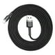 thumbnail image 1 of Cable USB a lightning 1.5A Baseus 2m Gris/Negro, 1 of 5