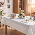 thumbnail image 6 of Plastic Table Cloth Disposable 6 Pack, 54 x 72 Inch, White, for Party Picnic Wedding, 6 of 7