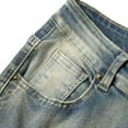 thumbnail image 6 of Mens Jeans Slim Fit Tapered Denim Pants with Mid Rise Stretch Casual Relaxed Fit Outdoor Denim Pants, 6 of 9