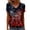 Red5, variant on USA 250th Anniversary Shirt Womens T Shirts Graphic V Neck Independence Days Tees Short Sleeve Dark Blue Top L