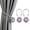 Purple, variant on Curtain Tiebacks, 2 Pack Spring Wire Curtain Holdbacks - No Drill Wall Mounted Tie Backs for Indoor/Outdoor Curtains, Modern Pull Backs for Office Decor ()
