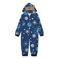thumbnail image 2 of Odeerbi Matching Family Christmas Pajamas Sets Parent-Child Warm Hooded Jumpsuit Halloween Printed Home Wear Jammies Set Loungewear Sleepwear for Kids, 2 of 5