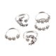 thumbnail image 1 of 5pcs Fijaron Los s Cristalinos De La Estrella De La Luna Para El Boho Del Nudillo De La Boda De La De La Zulema Moon Star Crystal Rings, 1 of 8