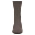 thumbnail image 5 of MeMoi Thin Ribbed Cotton Blend Speckled Crew Sock, 6, Charcoal, 5 of 7