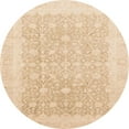 thumbnail image 1 of Ahgly Company Machine Washable Indoor Round Abstract Pastel Orange Area Rugs, 8' Round, 1 of 7