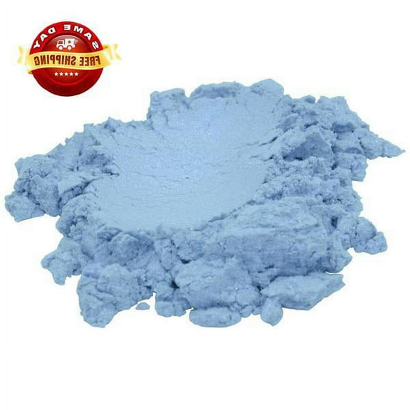 BLUE ICE LIGHT SKY BLUE LUXURY MICA COLORANT PIGMENT POWDER COSMETIC GRADE 1 OZ