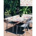 thumbnail image 3 of Flower Spring Rectangle Tablecloth, Waterproof Elastic Fitted Table Covers for 3 Foot Tables, 24x36inch Decorative Tablecloths for Picnic, Camping, Outdoor, Watercolor Retro Country Farm Leaf Plant, 3 of 6