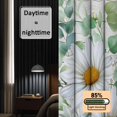 thumbnail image 3 of Eucalyptus Leaves Blackout Curtains for Bedroom/Living Room, Pinch Pleated Black Out Curtains, Daisy Spring Floral Botanical Wooden Room Darkening Window Drapes with Hooks 2 Panels, 39"x70", 3 of 8