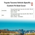 thumbnail image 2 of EKR Custom Fit Tacoma Front Car Seat Covers for Select Toyota Tacoma 2016 2017 2018 2019 2020 2021 2022 2023 Double Cab/Crew Cab - Front Row Only, Leather(Black with Gray), 2 of 7