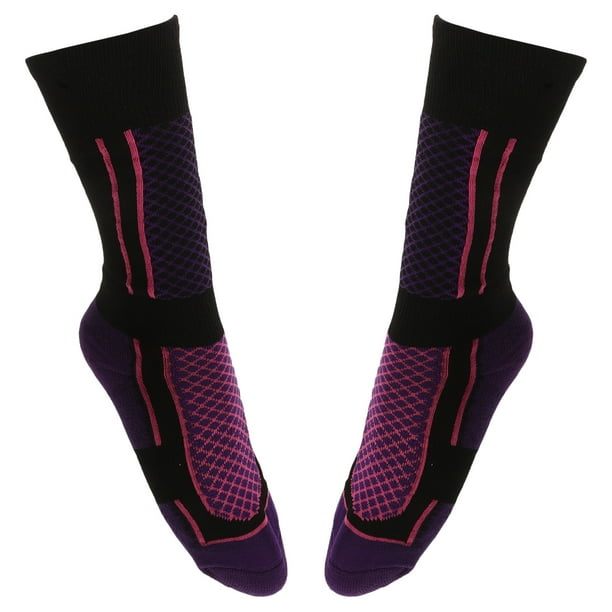 1 par de calcetines ecuestres, calcetines elásticos para pantorrillas, medias ecuestres flexibles, medias deportivas, calcetines gruesos para ciclismo, senderismo, ciclismo y running.